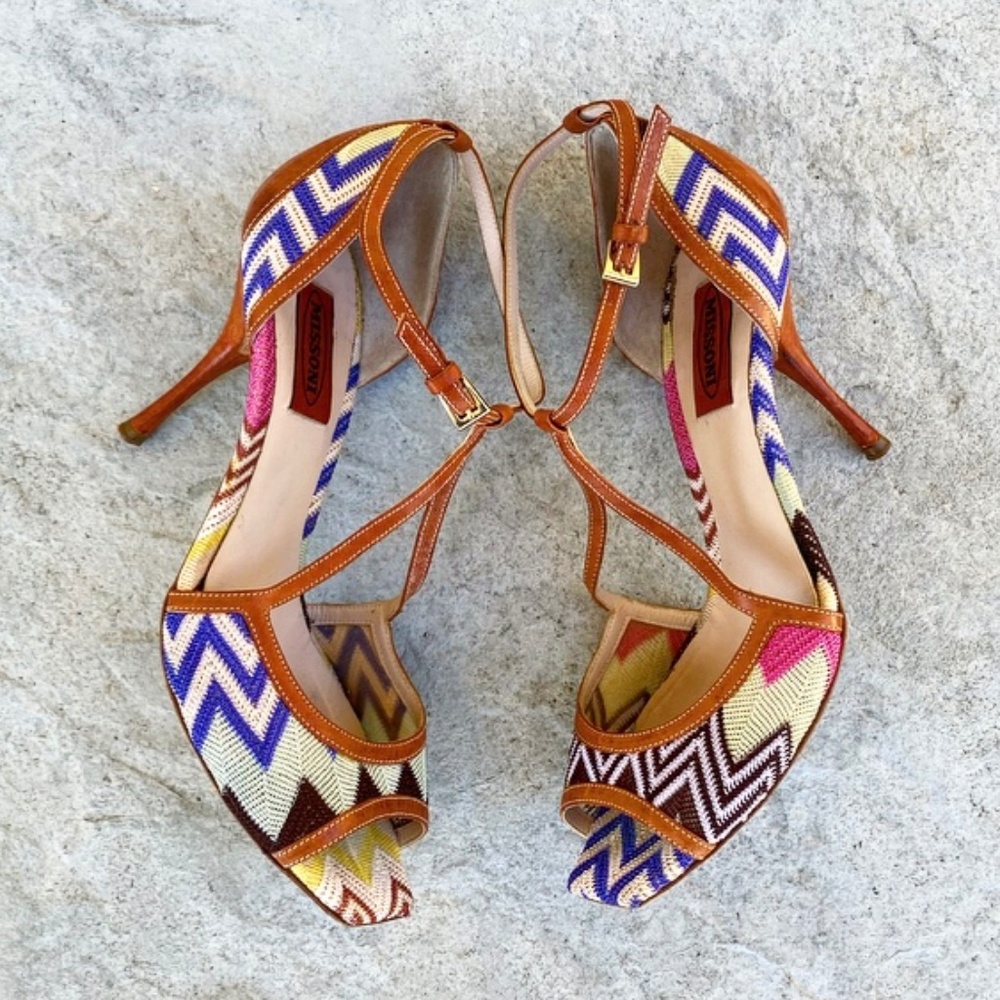 Missioni Leather Pumps with Dust Bag and Original Tags